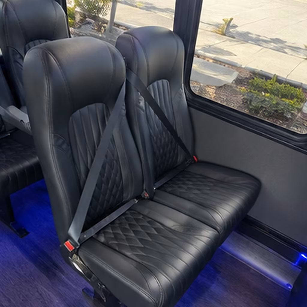 Tyler Airport Shuttle & Transportation party bus interior