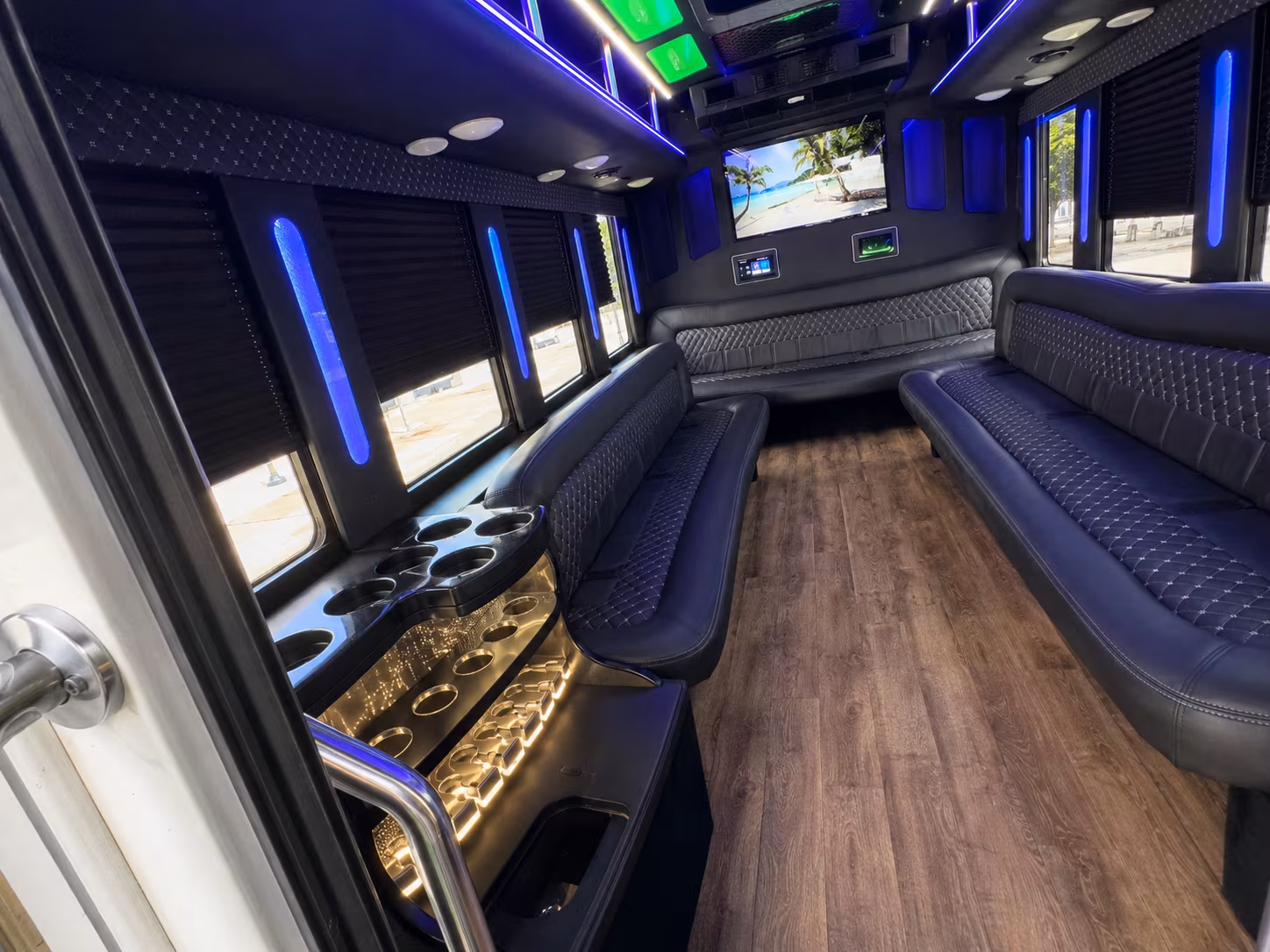 Tyler Birthday, Sweet 16, & Quinceañera Transportation party bus exterior