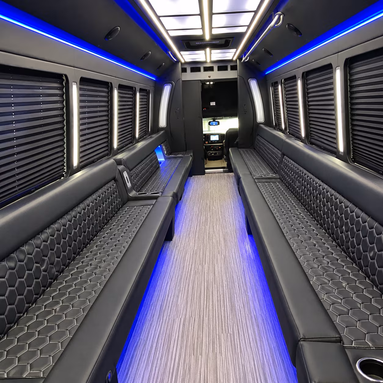 Tyler Private Event Transportation party bus interior