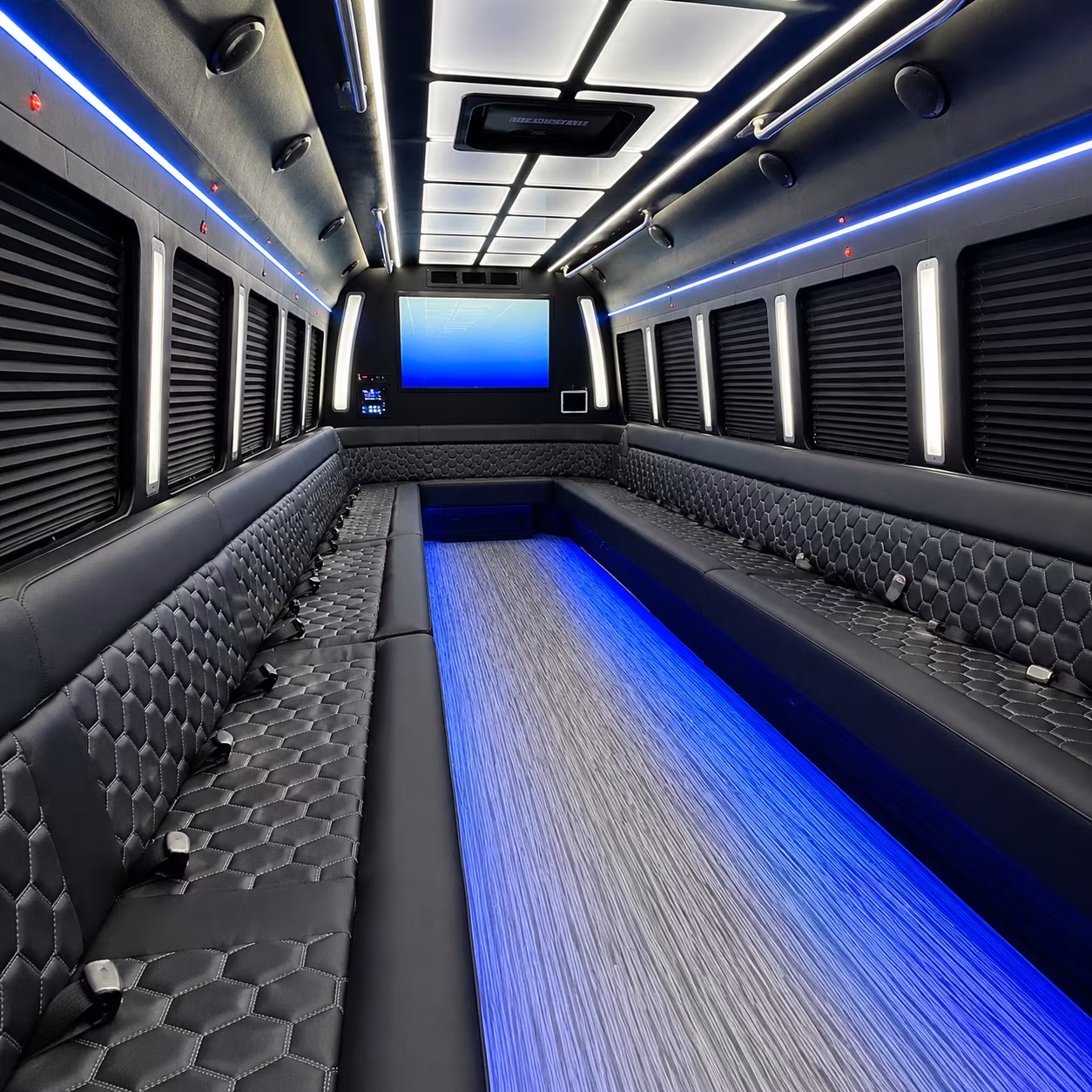 Tyler Prom & Homecoming Transportation party bus exterior