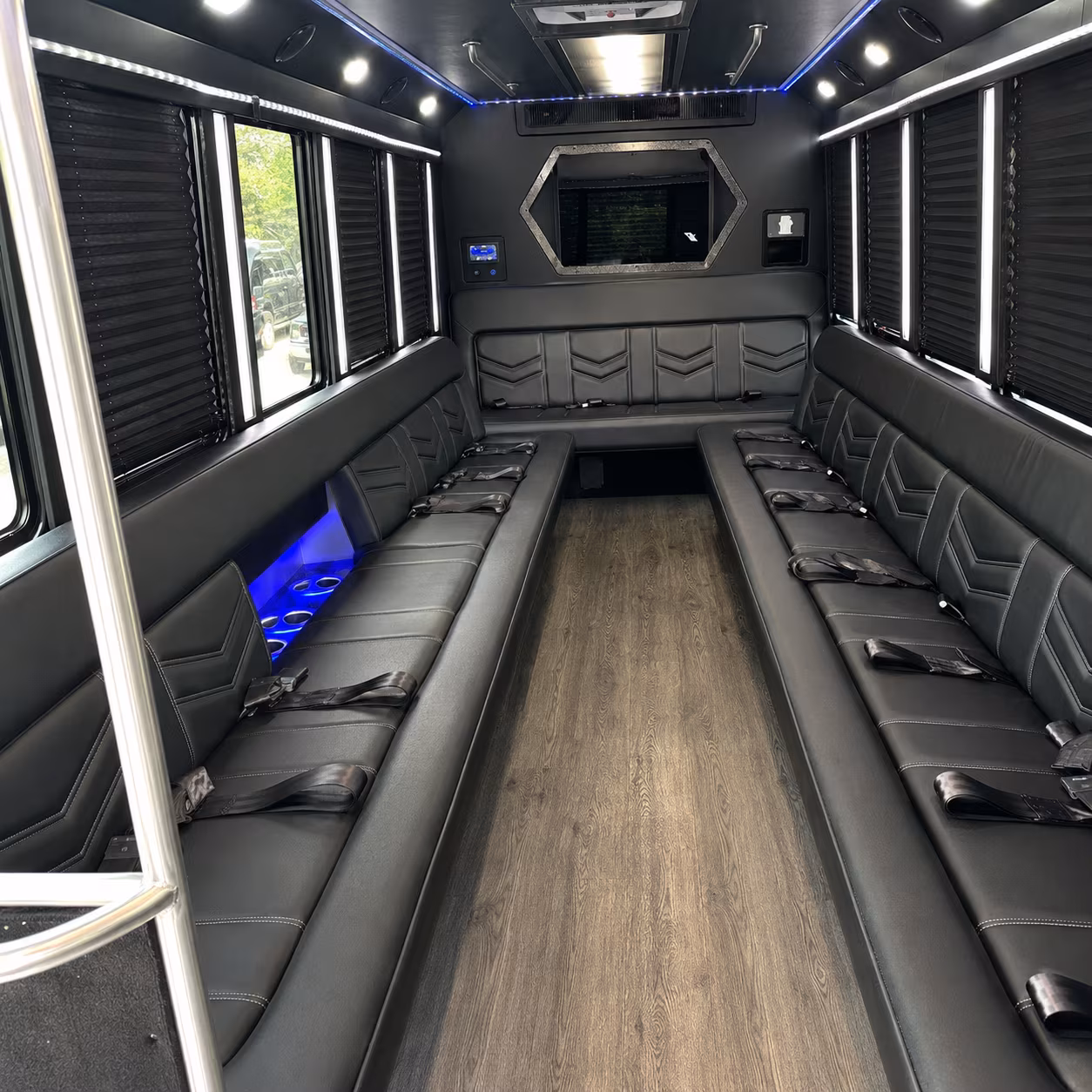 Tyler Sporting Event Transportation party bus interior