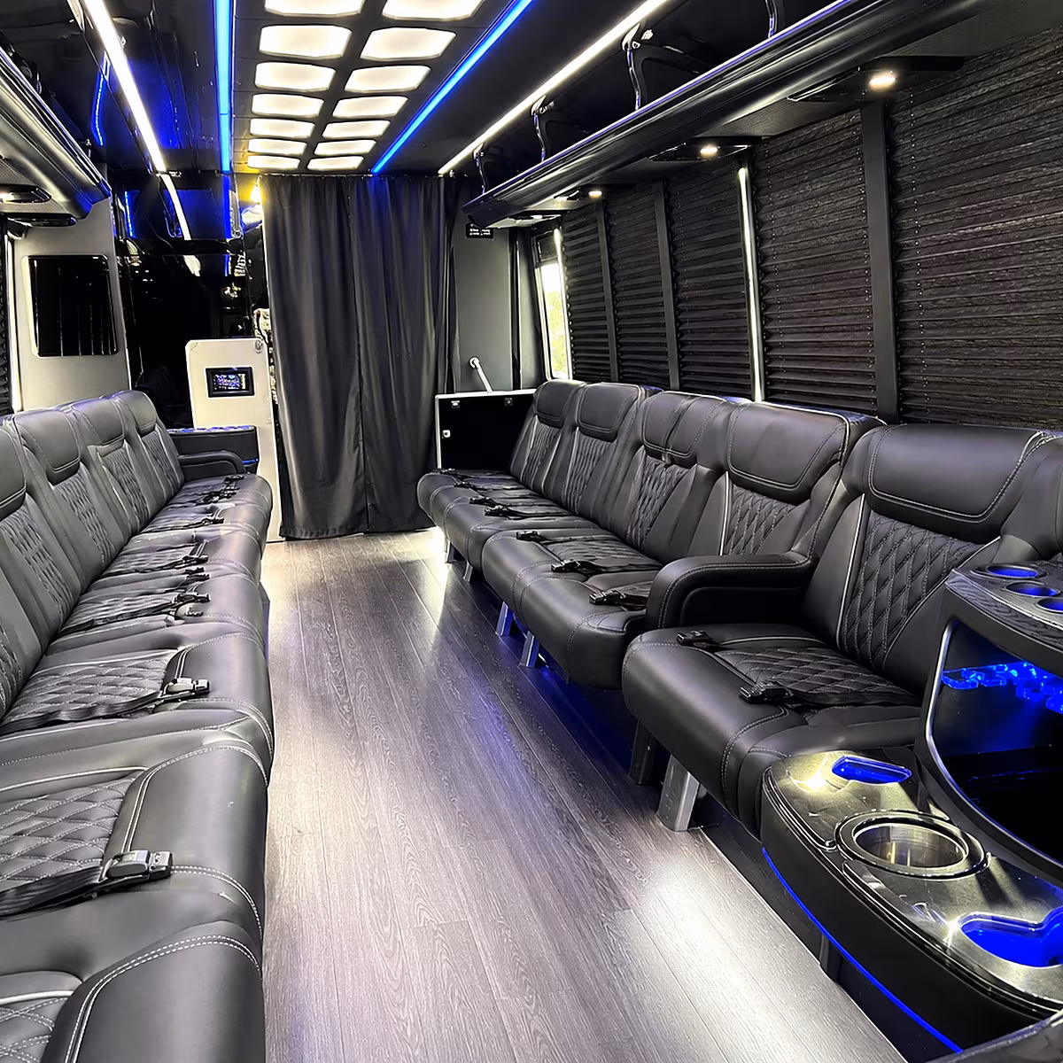 Tyler Winery Tour & Pub Crawl Transportation party bus interior