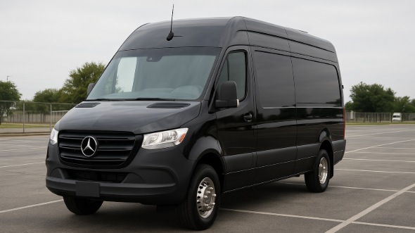 Exterior of Tyler Party Bus Company's 14 Passenger Sprinter Limousine in Dallas