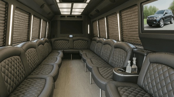 20 passenger party bus interior
