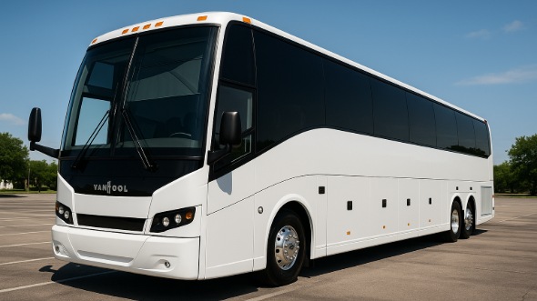 Exterior of Tyler Party Bus Company's 40 Passenger Charter Bus in Tyler