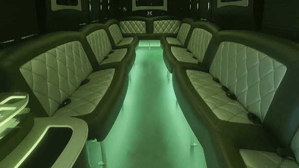 Interior of Tyler Party Bus Company's 40 Passenger Party Bus in Shreveport