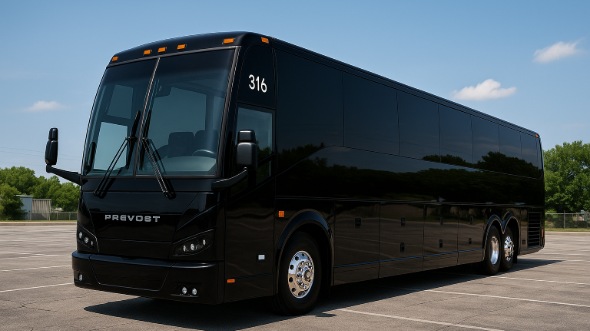 Exterior of Tyler Party Bus Company's 40 Passenger Party Bus in Rowlett