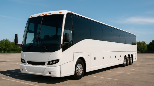 Exterior of Tyler Party Bus Company's 50 Passenger Party Bus in Rockwall