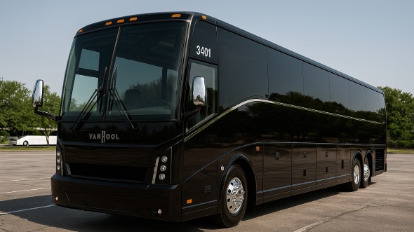 Exterior of Tyler Party Bus Company's 50 Passenger Party Bus in Rowlett