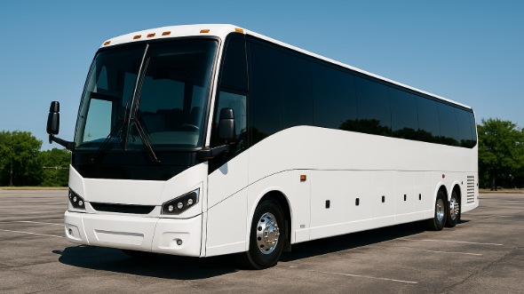 Exterior of Tyler Party Bus Company's 54 Passenger Charter Bus in Tyler