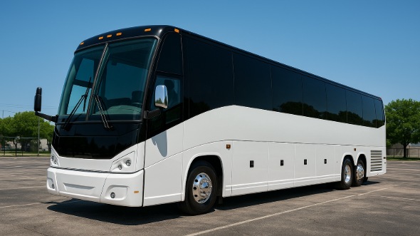 Exterior of Tyler Party Bus Company's ADA Charter Bus in Tyler