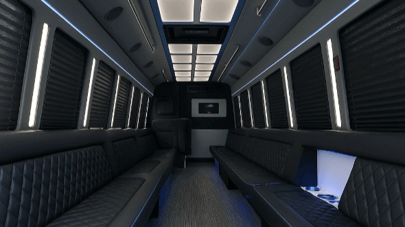 tyler 30 passenger party bus interior