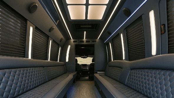 tyler 40 passenger party bus interior